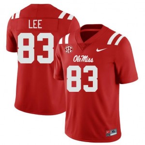 Cayden Lee #83 Red Championship-Caliber Rebels Men Player Embroidery Football Jersey - Pro-Grade 96362150