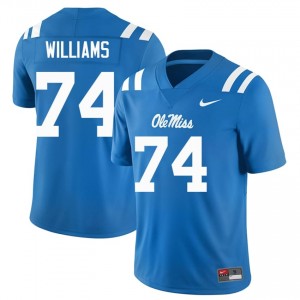 Powder Blue #74 Miss Rebels Ben Williams Men Game-Ready College Football Jersey - Premium Quality 82462382