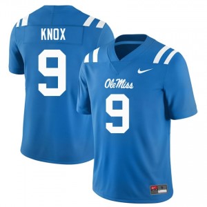 Powder Blue #9 Ole Miss Rebels Dawson Knox Men Game-Ready NCAA Football Jersey - Premium Quality 57646971