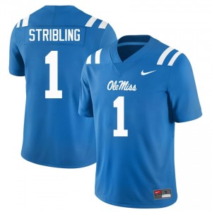 Powder Blue #1 UM Rebels De'Zhaun Stribling Men Game-Ready University Football Jersey - Premium Quality 24293876