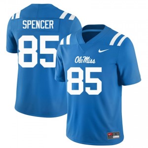 Powder Blue #85 Ole Miss Rebels Isaiah Spencer Men Game-Ready NCAA Football Jersey - Premium Quality 87207794