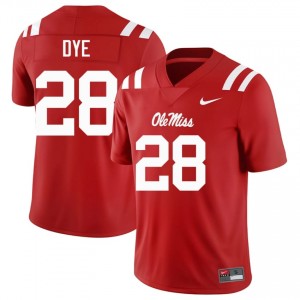 Premium Red #28 Joshua Dye Ole Miss Rebels Men NCAA Football Jersey - Pro-Grade Gamewear 97425776