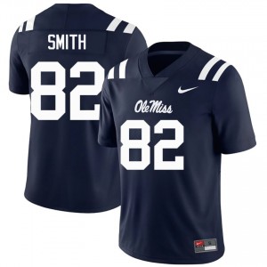Michael Smith #82 Navy Championship-Caliber UM Rebels Men University Embroidery Football Jersey - Pro-Grade 99070570
