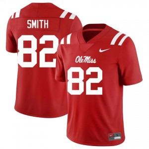 Premium Red #82 Michael Smith Ole Miss Men High School Football Jersey - Pro-Grade Gamewear 90966156