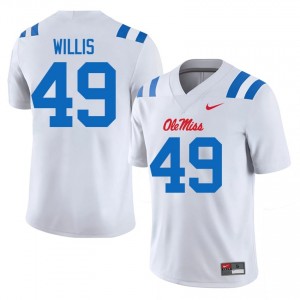 #49 Patrick Willis White UM Rebels Top-Tier Men University Football Jersey - Elite-Level Performance 43286475