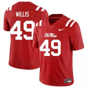 Premium Red #49 Patrick Willis Miss Rebels Men College Football Jersey - Pro-Grade Gamewear 40883431