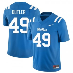 Powder Blue #49 UM Rebels Tah'j Butler Men Game-Ready University Football Jersey - Premium Quality 29179067