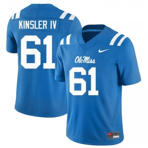 Powder Blue #61 Ole Miss Tommy Kinsler IV Men Game-Ready High School Football Jersey - Premium Quality 85690436