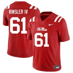 Premium Red #61 Tommy Kinsler IV UM Rebels Men University Football Jersey - Pro-Grade Gamewear 12159550