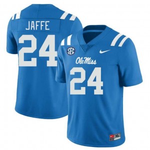 Ole Miss Rebels Elite Andy Jaffe Powder Blue #24 Men College Football Jersey - High-End Performance 33070638