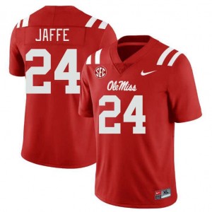 Andy Jaffe #24 Red Championship-Caliber Rebels Men Player Embroidery Football Jersey - Pro-Grade 29764632