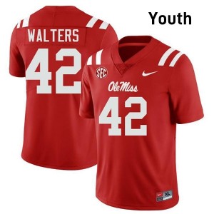 Bryson Walters Pro-Level Red #42 Ole Miss Youth NCAA Football Jersey - Top-Tier Gear 26363441