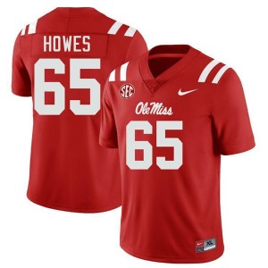 Connor Howes #65 Red Championship-Caliber Rebels Men Player Embroidery Football Jersey - Pro-Grade 67700100