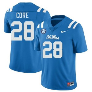 Premium Powder Blue #28 Dante Core University of Mississippi Men High School Football Jersey - Pro-Grade Gamewear 98732542