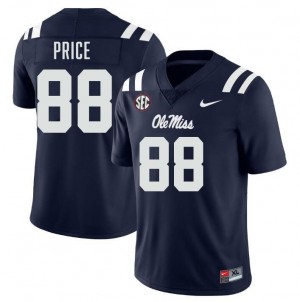 Premium Navy #88 Devin Price University of Mississippi Men High School Football Jersey - Pro-Grade Gamewear 71636312