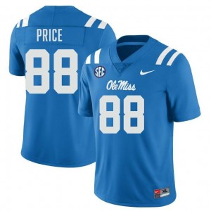 Devin Price #88 Powder Blue Championship-Caliber Rebels Men Player Embroidery Football Jersey - Pro-Grade 81699038