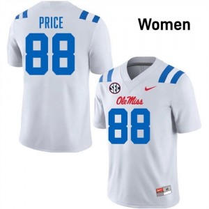 University of Mississippi Elite Devin Price White #88 Women High School Football Jersey - High-End Performance 57903874