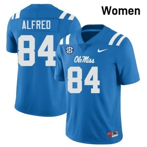 #84 Dillon Alfred Powder Blue Rebels Top-Tier Women Player Football Jersey - Elite-Level Performance 22826303
