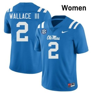 #2 Harrison Wallace III Powder Blue Rebels Top-Tier Women Player Football Jersey - Elite-Level Performance 26653485