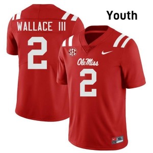 Harrison Wallace III Pro-Level Red #2 Ole Miss Youth NCAA Football Jersey - Top-Tier Gear 24580665
