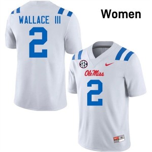 #2 Harrison Wallace III White Ole Miss Top-Tier Women NCAA Football Jersey - Elite-Level Performance 13609679