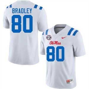Premium White #80 Hayden Bradley Ole Miss Rebels Men College Football Jersey - Pro-Grade Gamewear 67117676