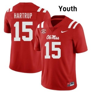 Izaiah Hartrup Pro-Level Red #15 Rebels Youth Player Football Jersey - Top-Tier Gear 13491519