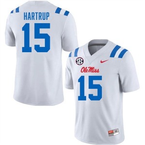 Premium White #15 Izaiah Hartrup University of Mississippi Men High School Football Jersey - Pro-Grade Gamewear 99117659