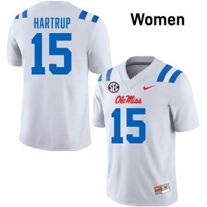 #15 Izaiah Hartrup White Rebels Top-Tier Women Player Football Jersey - Elite-Level Performance 66082364