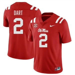 Jaxson Dart Pro-Level Red #2 Ole Miss Rebels Men College Football Jersey - Top-Tier Gear 60852901