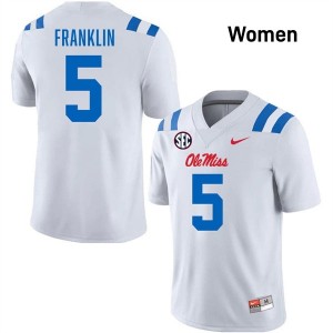 #5 Kam Franklin White Rebels Top-Tier Women Player Football Jersey - Elite-Level Performance 54343925