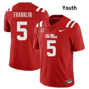 Kam Franklin Pro-Level Red #5 Rebels Youth Player Football Jersey - Top-Tier Gear 94190062