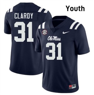 Ladarian Clardy Pro-Level Navy #31 Rebels Youth Player Football Jersey - Top-Tier Gear 24719600