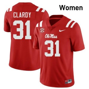 Ole Miss Rebels Elite Ladarian Clardy Red #31 Women College Football Jersey - High-End Performance 60773892