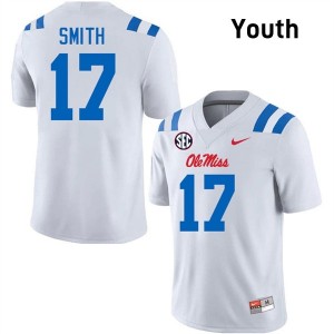 White #17 University of Mississippi Maealiuaki Smith Youth Game-Ready High School Football Jersey - Premium Quality 29854517