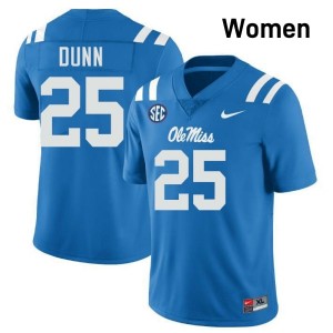 #25 Maison Dunn Powder Blue Rebels Top-Tier Women Player Football Jersey - Elite-Level Performance 82948612