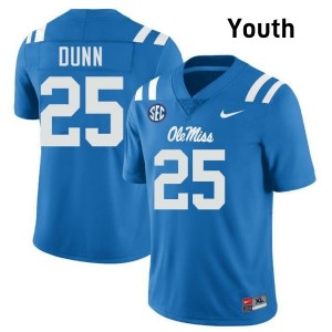 Powder Blue #25 Ole Miss Rebels Maison Dunn Youth Game-Ready College Football Jersey - Premium Quality 89345535