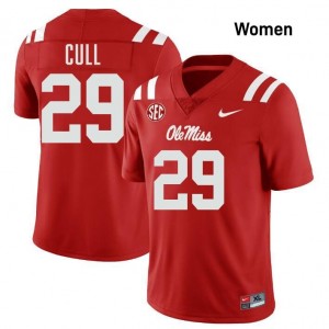 Ole Miss Rebels Elite Nick Cull Red #29 Women College Football Jersey - High-End Performance 74270135