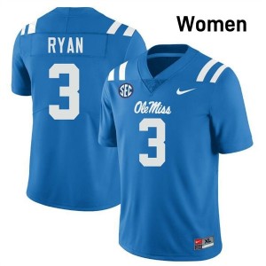 #3 Sage Ryan Powder Blue Rebels Top-Tier Women Player Football Jersey - Elite-Level Performance 42090123