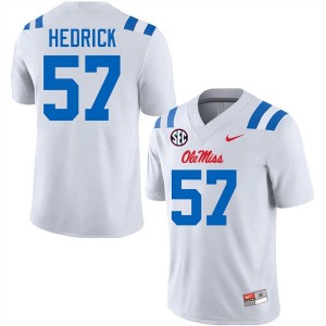 Premium White #57 TJ Hedrick Ole Miss Rebels Men College Football Jersey - Pro-Grade Gamewear 26622947