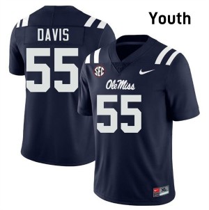 Terez Davis Pro-Level Navy #55 Rebels Youth Player Football Jersey - Top-Tier Gear 97517502