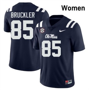 University of Mississippi Elite Trace Bruckler Navy #85 Women High School Football Jersey - High-End Performance 72787050