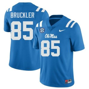 Premium Powder Blue #85 Trace Bruckler University of Mississippi Men High School Football Jersey - Pro-Grade Gamewear 81893745