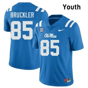 Powder Blue #85 Ole Miss Rebels Trace Bruckler Youth Game-Ready College Football Jersey - Premium Quality 12652323