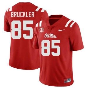 Trace Bruckler #85 Red Championship-Caliber Rebels Men Player Embroidery Football Jersey - Pro-Grade 61422024