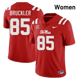 Ole Miss Rebels Elite Trace Bruckler Red #85 Women College Football Jersey - High-End Performance 35128624