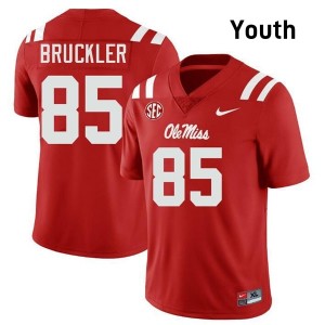 Trace Bruckler Pro-Level Red #85 Ole Miss Youth NCAA Football Jersey - Top-Tier Gear 84446655