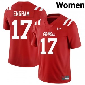Ole Miss Rebels Elite Evan Engram Red #17 Women NCAA Football Jersey - High-End Performance 62625252