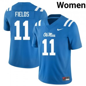Premium Powder Blue #11 Horatio Fields Rebels Women Player Football Jersey - Pro-Grade Gamewear 99730679