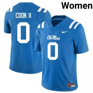 Premium Powder Blue #0 Johntay Cook II Ole Miss Women High School Football Jersey - Pro-Grade Gamewear 39814584